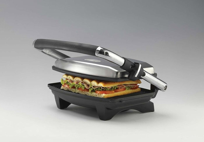 Ariete 1911 Slim Toast & Grill Barbecue Électrique Argenté