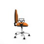 PIQUERAS Y CRESPO Chaise de bureau Algarra orange en similicuir avec mécanisme de contact permanent et accoudoirs fixes