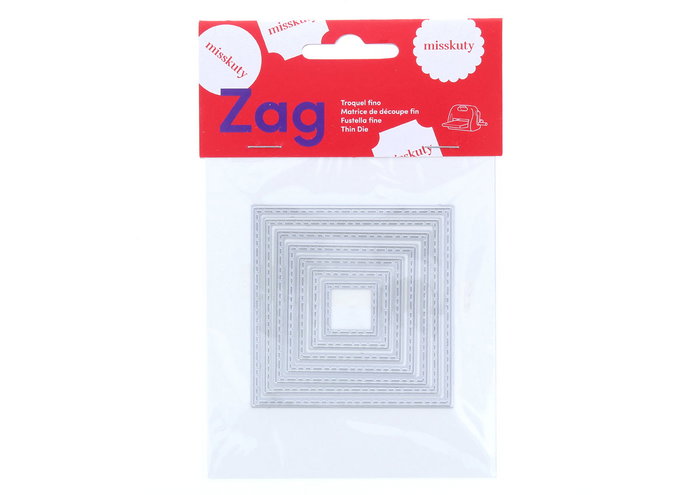 Misskuty Ensemble de 7 emporte-pièces fins ZAG Formes géométriques Carrés Misskuty Ensemble de 7 emporte-pièces fins ZAG Formes géométriques Carrés
