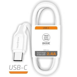 Tech One Tech Câble USB-A vers USB-C 1 m, blanc