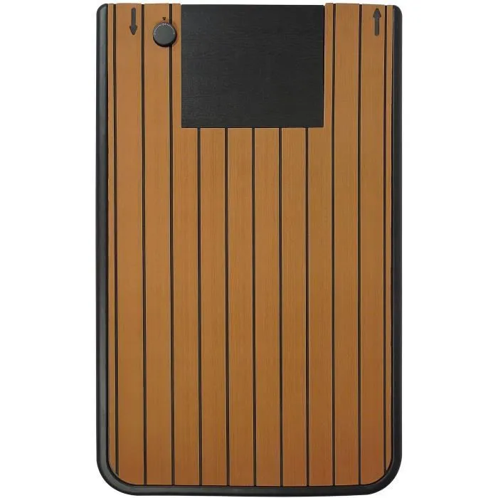 Ubbink Support de douche solaire Solaris® 2 in 1 - Surface EVA antidérapante couleur teck avec réservoir d'eau supplémentaire de 20 litres