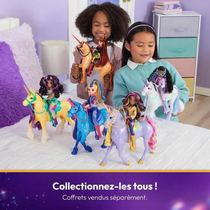 Spin Master Figurine Unicorn Academy Licorne 28cm (Modèle Aléatoire) - Galcier ou Cinder