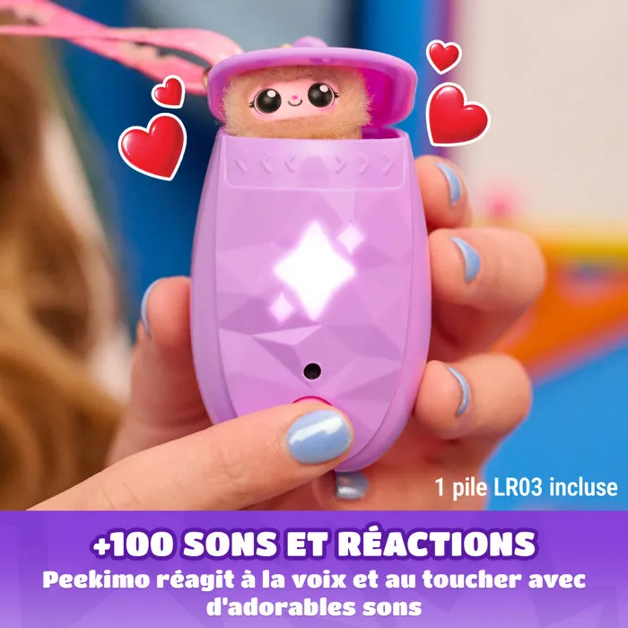 Spin Master Peekimo Violet - Animal interactif et accessoire à porter