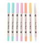Top Write Set de 7 feutres double pointe Ø1,2 x 18,5 cm couleurs assorties pointe fine 1 mm et pinceau 1-6 mm