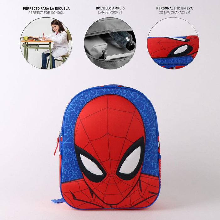 Cerdá Sac à dos Spiderman 3D Bleu