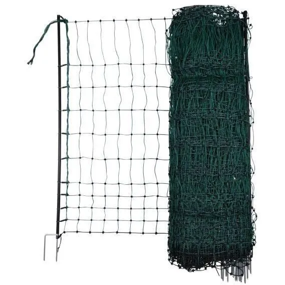 Kerbl - Filet de protection pour volaille et petits animaux - 25 m x 1.06 m - Vert - Renforcé aux noeuds et en haut Kerbl - Filet de protection pour volaille et petits animaux - 25 m x 1.06 m - Vert - Renforcé aux noeuds et en haut