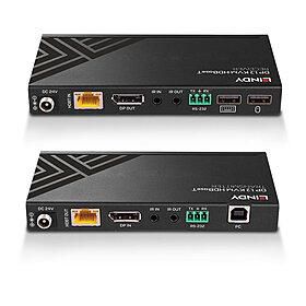Lindy Extender KVM HDBaseT Cat.6 DisplayPort 1.2, USB, IR et RS-232 - Extension jusqu'à 150m pour signal 4K avec audio, PoC et contrôle Lindy Extender KVM HDBaseT Cat.6 DisplayPort 1.2, USB, IR et RS-232 - Extension jusqu'à 150m pour signal 4K avec audio, PoC et contrôle