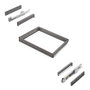 Emuca Rack avec glissières à extension totale et à fermeture douce pour accessoires d'armoire Quartz, 612-638mm, Aluminium et plastique, Titane