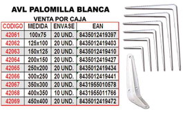 AVL PALOMILLA BLANCA 100x 75 1939-7 (Boîte de 24)
