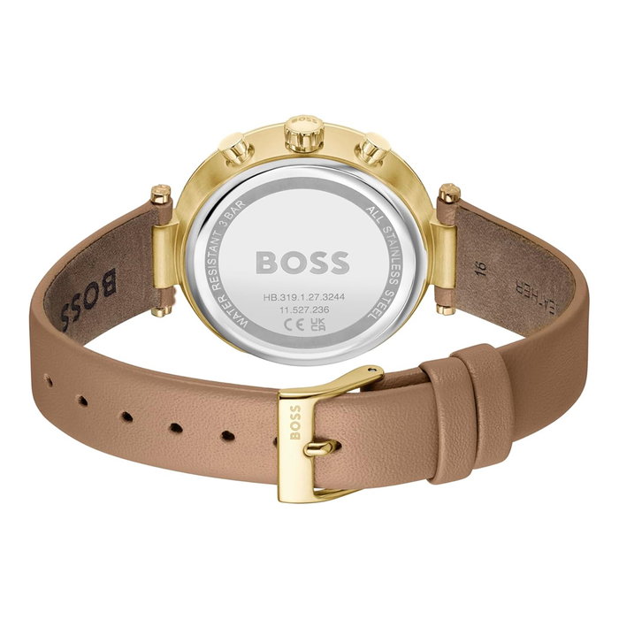 Boss 1502772 - Montre analogique multifonction dorée et marron