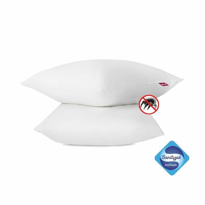 Abeil Lot de 2 Oreillers Anti-Acarien 60 x 60 cm - Blanc