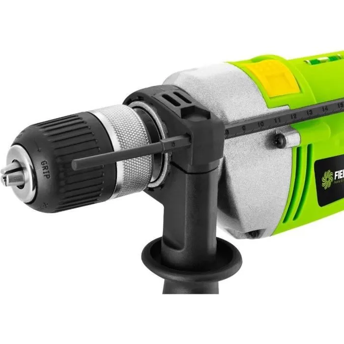 Fieldmann Perceuse à Percussion FDV 200751-E 750W 230V - Mandrin 13mm, Vitesse Variable, Poignée Latérale et Jauge de Profondeur