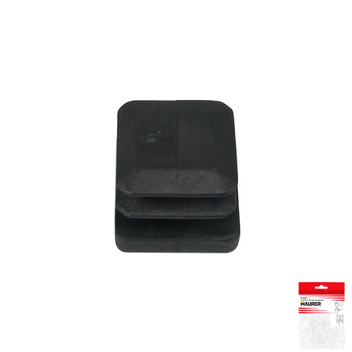 MAURER Embouts carrés intérieurs noirs 20x20 mm (lot de 4)