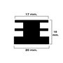 MAURER Embouts carrés intérieurs noirs 20x20 mm (lot de 4)