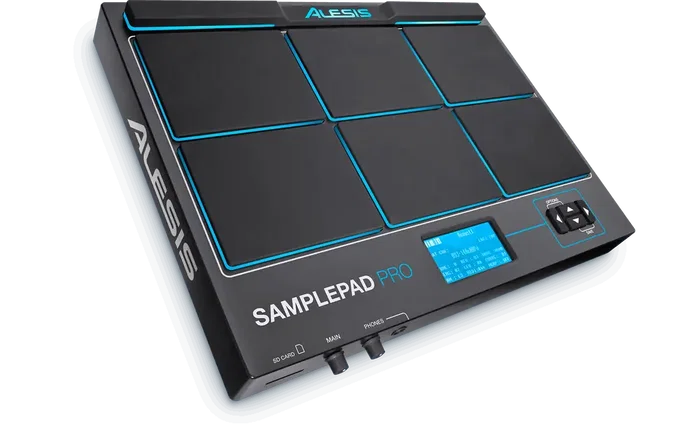 ALESIS Samplepad Pro Instrument de percussion et sampleur 8 pads MIDI USB, 200+ sons, 10 kits intégrés, entrée carte SD ALESIS Samplepad Pro Instrument de percussion et sampleur 8 pads MIDI USB, 200+ sons, 10 kits intégrés, entrée carte SD