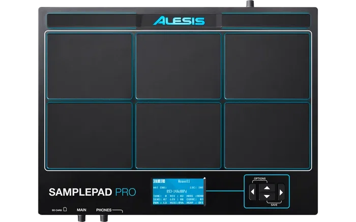ALESIS Samplepad Pro Instrument de percussion et sampleur 8 pads MIDI USB, 200+ sons, 10 kits intégrés, entrée carte SD ALESIS Samplepad Pro Instrument de percussion et sampleur 8 pads MIDI USB, 200+ sons, 10 kits intégrés, entrée carte SD