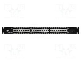QOLTEC Panneau de brassage RJ45 24 ports noir 1U
