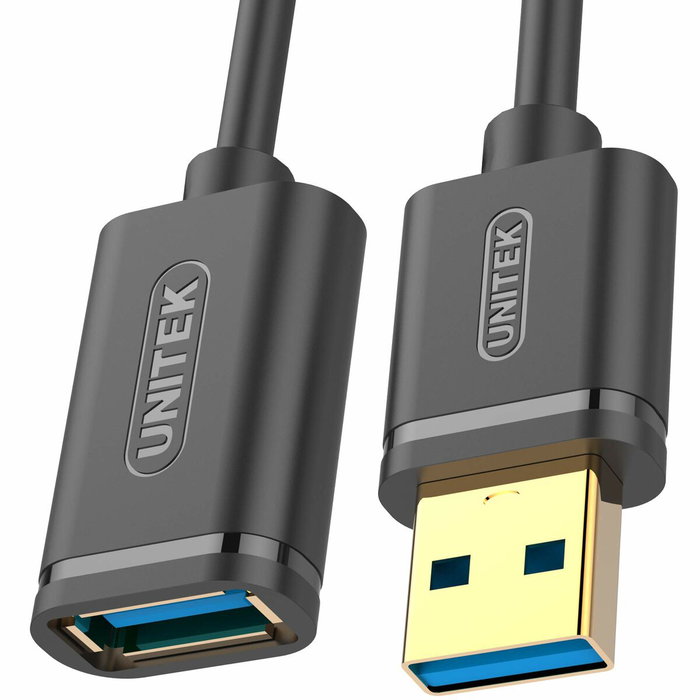 Unitek Câble de Rallonge USB Y-C457GBK Noir 1 m