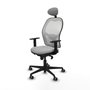 Piqueras y Crespo Chaise de Bureau avec Appui-tête 1D036G1 Gris clair