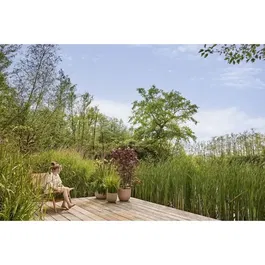 ELHO Pot de fleurs Sereh Rond 47 - Vert Scandinave - Ø 47 x H 40 cm - Plastique 100% Recyclé - Résistant au Gel