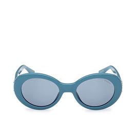 Guess Gafas Lunettes de soleil femme GU7904 89V, forme ovale, monture turquoise, verres bleus, 145mm