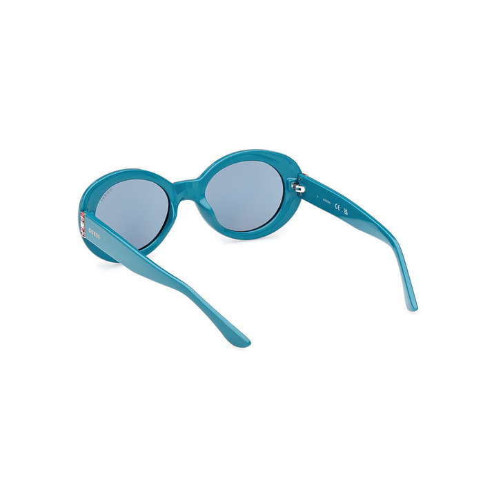Guess Gafas Lunettes de soleil femme GU7904 89V, forme ovale, monture turquoise, verres bleus, 145mm Guess Gafas Lunettes de soleil femme GU7904 89V, forme ovale, monture turquoise, verres bleus, 145mm