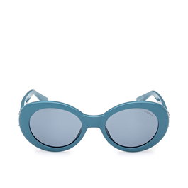 Guess Gafas Lunettes de soleil femme GU7904 89V, forme ovale, monture turquoise, verres bleus, 145mm