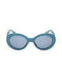 Guess Gafas Lunettes de soleil femme GU7904 89V, forme ovale, monture turquoise, verres bleus, 145mm