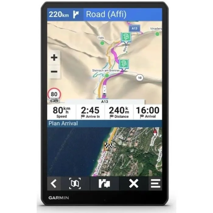 Garmin GPS Camper 1095 - GPS pour camping-car avec écran 10 pouces, orientation double, alertes pour poids et dimensions