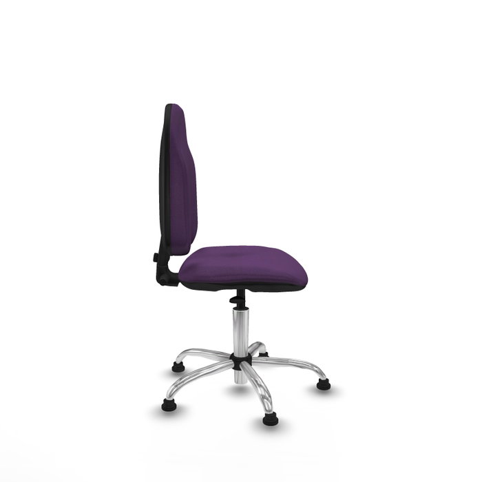 PIQUERAS Y CRESPO Chaise de bureau Algarra en tissu violet avec base chromée PIQUERAS Y CRESPO Chaise de bureau Algarra en tissu violet avec base chromée
