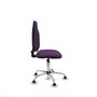 PIQUERAS Y CRESPO Chaise de bureau Algarra en tissu violet avec base chromée