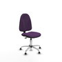 PIQUERAS Y CRESPO Chaise de bureau Algarra en tissu violet avec base chromée