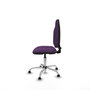 PIQUERAS Y CRESPO Chaise de bureau Algarra en tissu violet avec base chromée