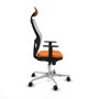 Piqueras y Crespo Chaise de Bureau avec Appui-tête Jorquera 1D086N1 Orange