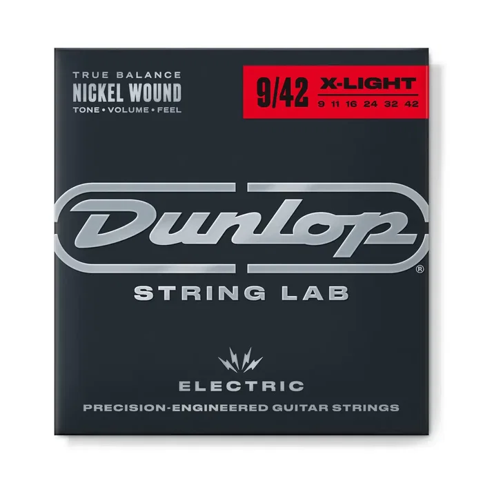 DunlopST Nickel Light 9-42 cordes pour guitare électrique jeu Nickel Light