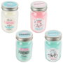 Home Deco Factory Lot de 4 bougies parfumées en bocal avec message