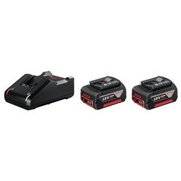 Bosch Professional Set 2 batteries GBA 18V 4,0Ah + Chargeur GAL 18V-40 C