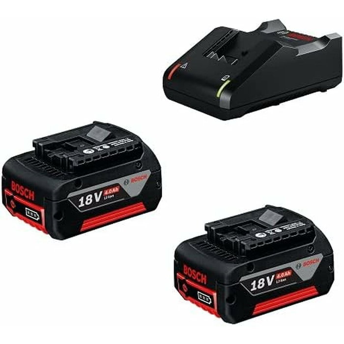 Bosch Professional Set 2 batteries GBA 18V 4,0Ah + Chargeur GAL 18V-40