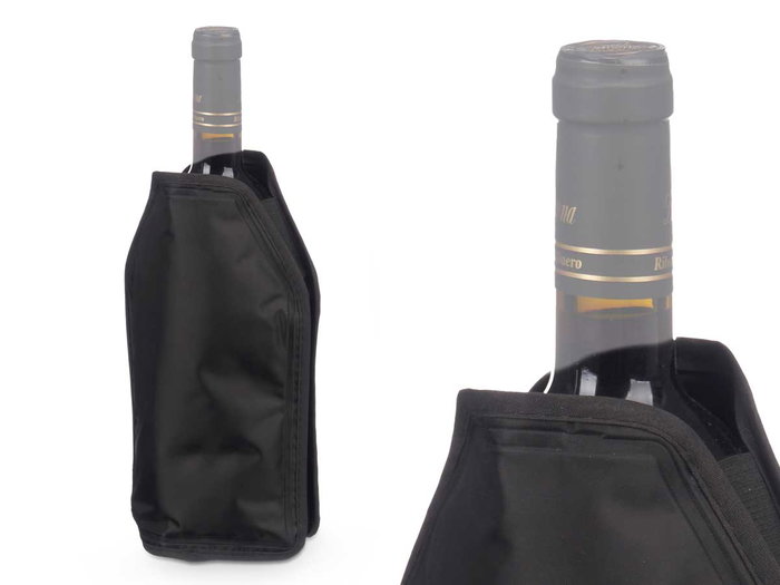 Kinvara Enfriador de bouteille noir 22x3,5x15 cm en plastique PVC et gel (Set de 12) Kinvara Enfriador de bouteille noir 22x3,5x15 cm en plastique PVC et gel (Set de 12)