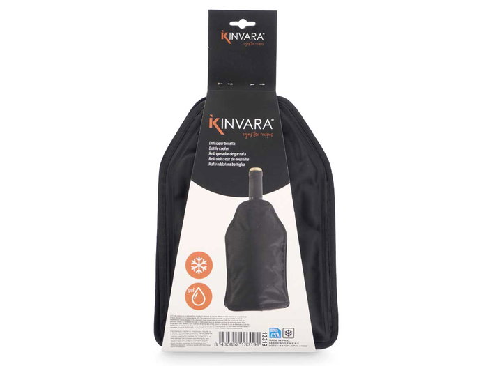 Kinvara Enfriador de bouteille noir 22x3,5x15 cm en plastique PVC et gel (Set de 12) Kinvara Enfriador de bouteille noir 22x3,5x15 cm en plastique PVC et gel (Set de 12)