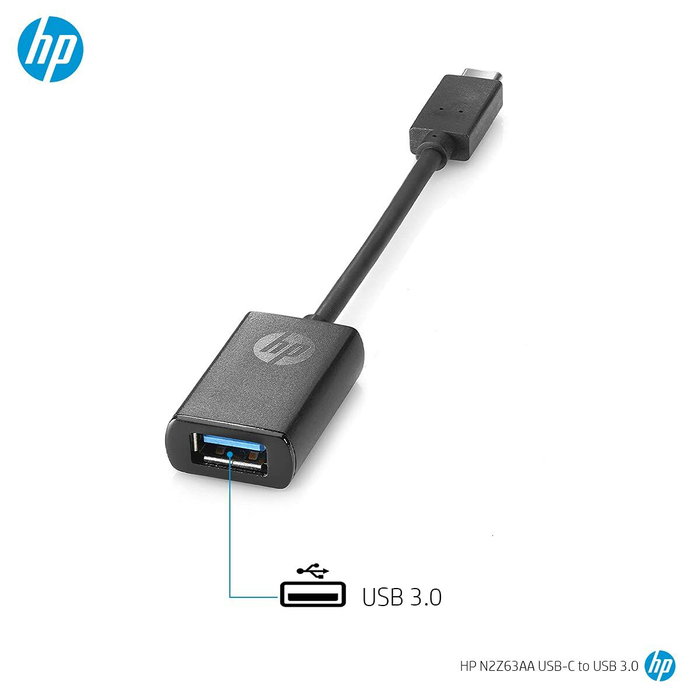 HP Adaptateur USB-C vers USB 3.0 Noir