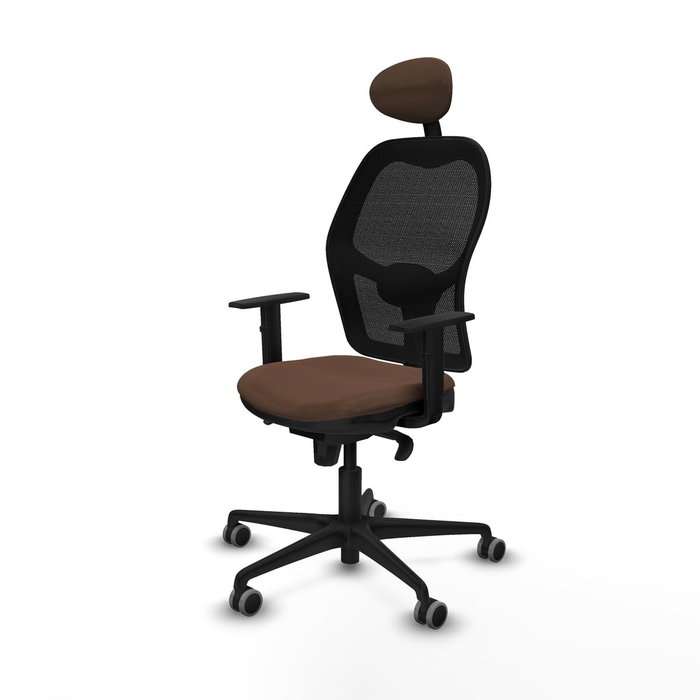 Chaise de Bureau avec Appui-tête Jorquera Piqueras y Crespo 1D036G1 Noir Brun foncé Chaise de Bureau avec Appui-tête Jorquera Piqueras y Crespo 1D036G1 Noir Brun foncé