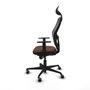 Chaise de Bureau avec Appui-tête Jorquera Piqueras y Crespo 1D036G1 Noir Brun foncé