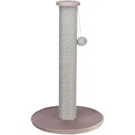 TRIXIE Livia - Poteau griffoir pour chat en jute et peluche, aspect velours, 64 cm, couleur vieux rose