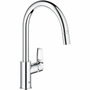 GROHE StartLoop Mitigeur de cuisine Chromé Bec haut en C avec mousseur extractible