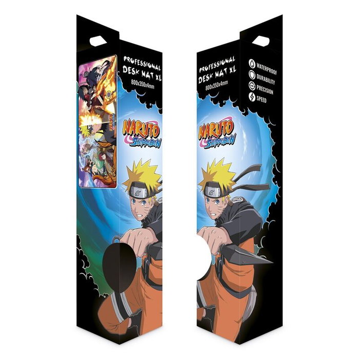 ERIK Tapis de souris gamer Naruto Shippuden - 80x35 cm - Surface textile imperméable, base en caoutchouc antidérapante