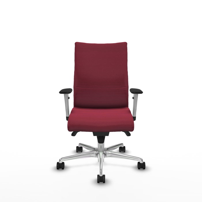Piqueras Y Crespo Silla Albacete confidente, Granate, Mécanisme Sincro, Base Aluminium
