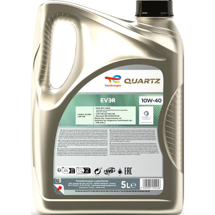 Totalenergies Quartz EV3R 10W-40 5L