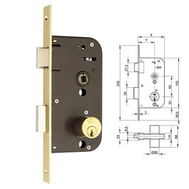 Yale Serrure à encastrer 45-hl/ 80