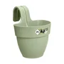 ELHO Vibia Campana Easy Hanger Small - Pot de fleurs de balcon 24.1 * 20.5 * 26.5 cm - Vert Pistache - Extérieur - Polypropylène régénéré